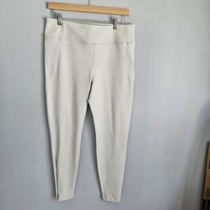 Athleta Delancey herringbone leggings, beige, women's L